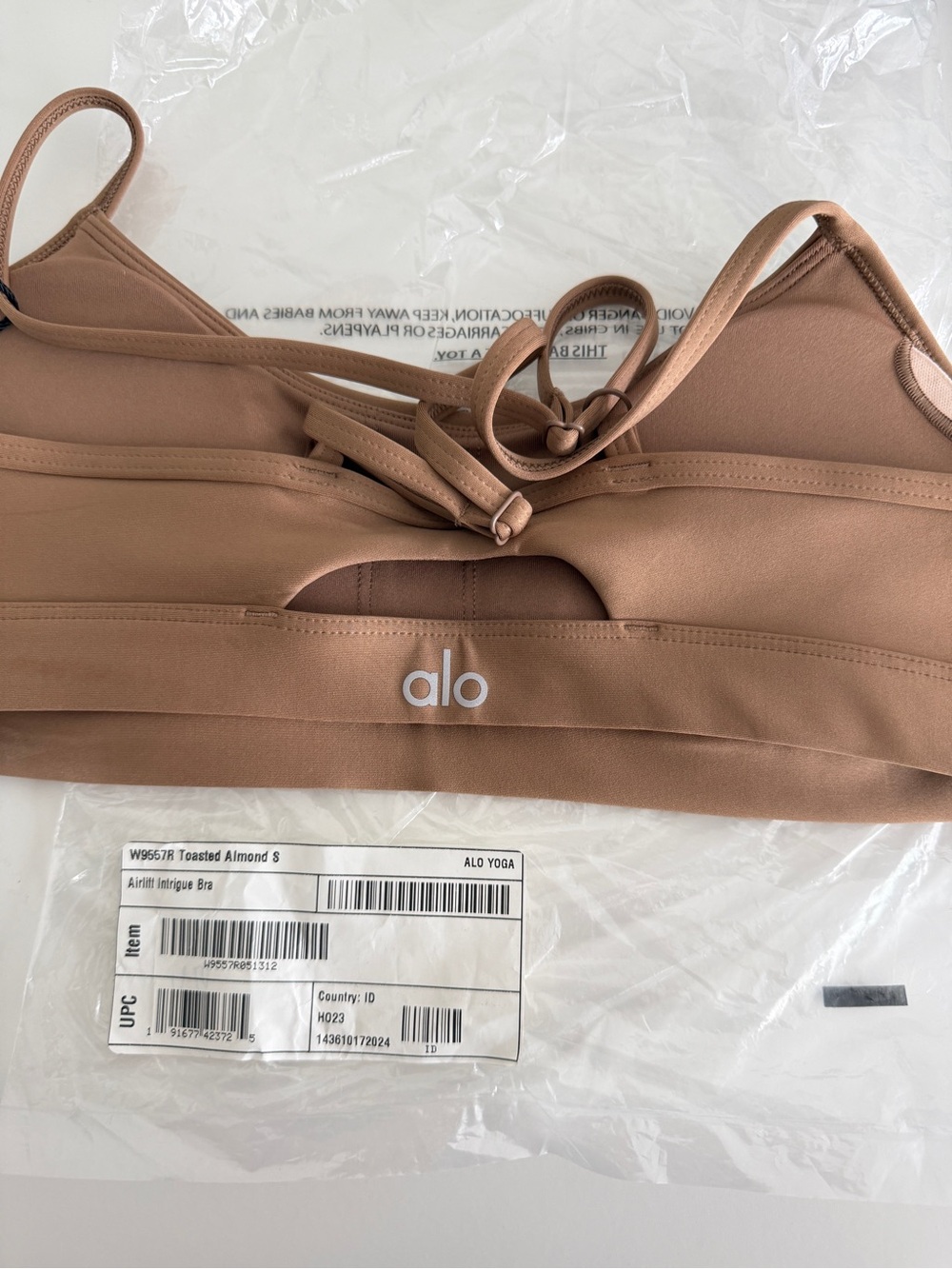 Alo Yoga Airlift Intrigue Bra - Toasted Almond S NWT